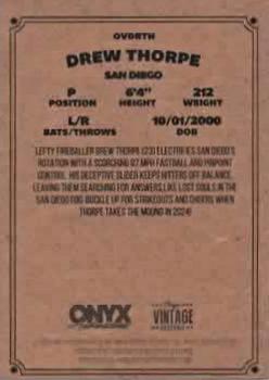 2024 Onyx Vintage #OVDRTH Drew Thorpe Back