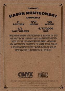 2024 Onyx Vintage #OVMAMO Mason Montgomery Back