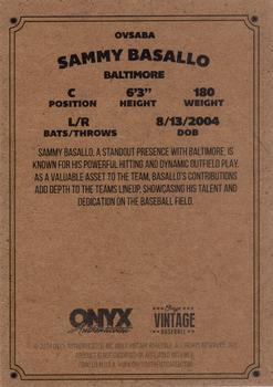 2024 Onyx Vintage #OVSABA Sammy Basallo Back