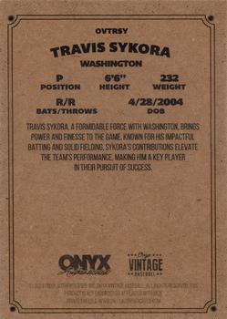 2024 Onyx Vintage #OVTRSY Travis Syroka Back