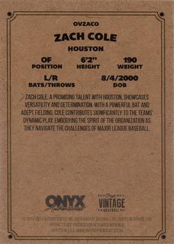 2024 Onyx Vintage #OVZACO Zach Cole Back