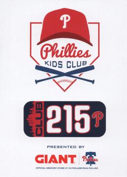 2024 Philadelphia Phillies Kids Club #NNO Bryce Harper Back