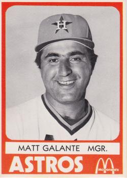 1987 TCMA Collectors Kits Reprints - 1980 Columbus Astros #10 Matt Galante Front