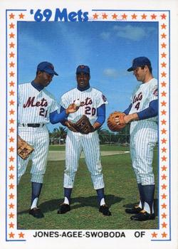 1987 TCMA Collectors Kits Reprints - 1987 1969 New York Mets #3-1969 Cleon Jones / Tommy Agee / Ron Swoboda Front
