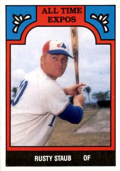 1987 TCMA Collectors Kits Reprints - 1986 All-Time Montreal Expos - Color #7-EXP Rusty Staub Front