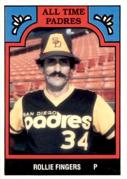 1987 TCMA Collectors Kits Reprints - 1986 All-Time San Diego Padres - Color #11-PAD Rollie Fingers Front
