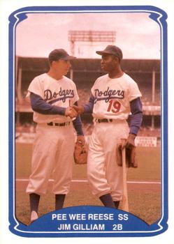 1987 TCMA Collectors Kits Reprints - 1987 1955 Brooklyn Dodgers #6-1955 Pee Wee Reese / Jim Gilliam Front