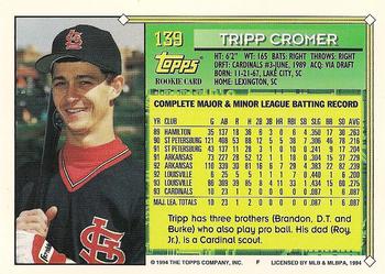 1994 Topps #139 Tripp Cromer Back