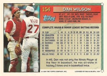 1994 Topps #154 Dan Wilson Back