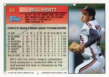 1994 Topps #64 Bill Wertz Back