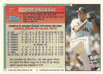 1994 Topps #27 Joe Magrane Back
