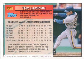 1994 Topps #558 Tom Lampkin Back