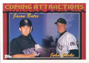 1994 Topps #780 Jason Bates / John Burke Front