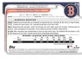 2024 Bowman - Prospects #BP-22 Roman Anthony Back