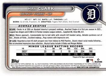 2024 Bowman - Prospects #BP-74 Max Clark Back