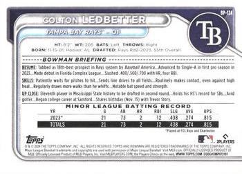 2024 Bowman - Prospects #BP-124 Colton Ledbetter Back