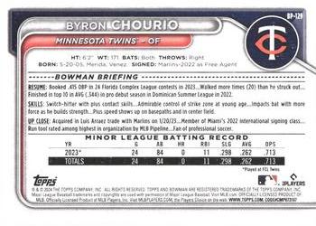 2024 Bowman - Prospects #BP-129 Byron Chourio Back