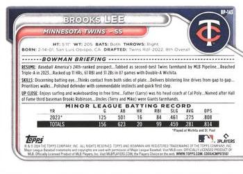 2024 Bowman - Prospects #BP-143 Brooks Lee Back