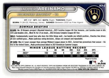 2024 Bowman - Chrome Prospects #BCP-2 Jadher Areinamo Back