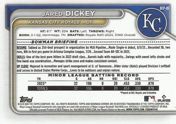 2024 Bowman - Chrome Prospects #BCP-19 Jared Dickey Back