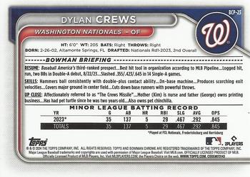 2024 Bowman - Chrome Prospects #BCP-23 Dylan Crews Back