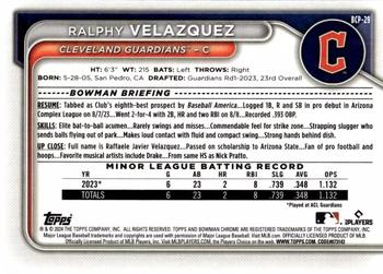 2024 Bowman - Chrome Prospects #BCP-29 Ralphy Velazquez Back