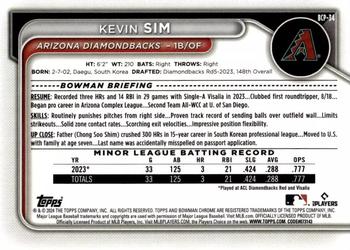 2024 Bowman - Chrome Prospects #BCP-34 Kevin Sim Back