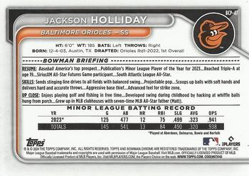 2024 Bowman - Chrome Prospects #BCP-47 Jackson Holliday Back