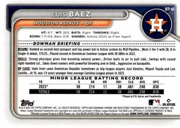 2024 Bowman - Chrome Prospects #BCP-66 Luis Baez Back