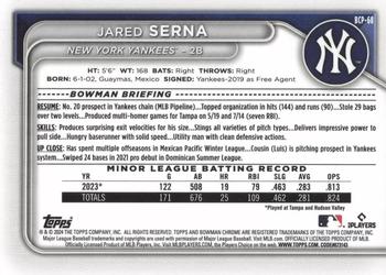 2024 Bowman - Chrome Prospects #BCP-68 Jared Serna Back