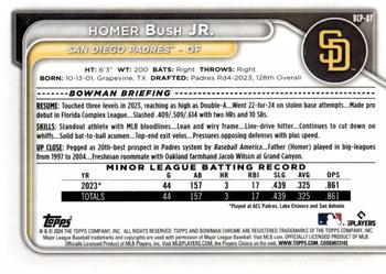 2024 Bowman - Chrome Prospects #BCP-87 Homer Bush Jr. Back