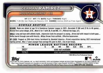 2024 Bowman - Chrome Prospects #BCP-93 German Ramirez Back