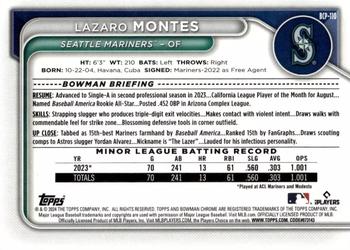 2024 Bowman - Chrome Prospects #BCP-110 Lazaro Montes Back