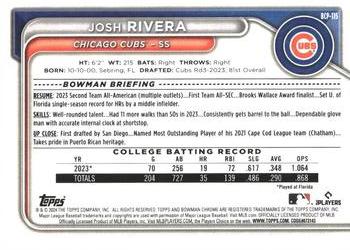 2024 Bowman - Chrome Prospects #BCP-115 Josh Rivera Back