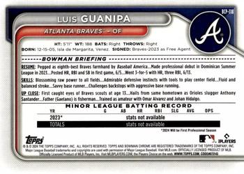 2024 Bowman - Chrome Prospects #BCP-118 Luis Guanipa Back