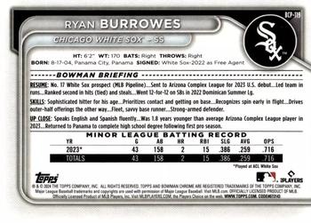 2024 Bowman - Chrome Prospects #BCP-119 Ryan Burrowes Back