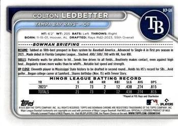 2024 Bowman - Chrome Prospects #BCP-124 Colton Ledbetter Back