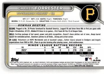 2024 Bowman - Chrome Prospects #BCP-148 Garret Forrester Back