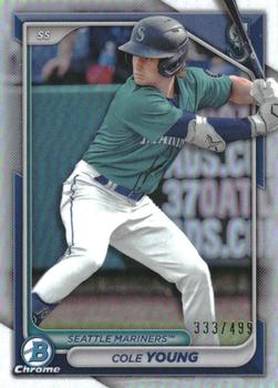 2024 Bowman - Chrome Prospects Refractors #BCP-112 Cole Young Front