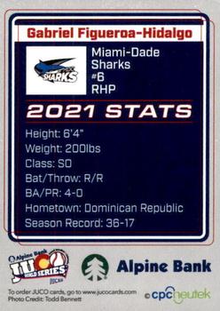 2021 Juco World Series Miami-Dade Sharks #NNO Gabriel Figueroa-Hidalgo Back