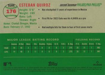 2023 Topps Chrome Platinum Anniversary #176 Esteban Quiroz Back