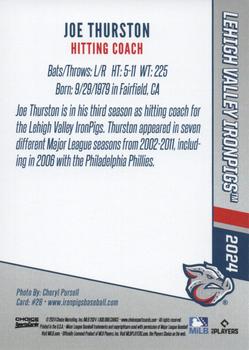2024 Choice Lehigh Valley IronPigs #28 Joe Thurston Back
