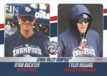 2024 Choice Lehigh Valley IronPigs #29 Ryan Buchter / Tyler Higgins Front