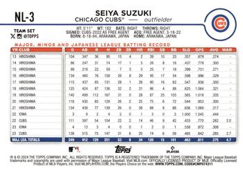 2024 Topps Stars of the National League #NL-3 Seiya Suzuki Back