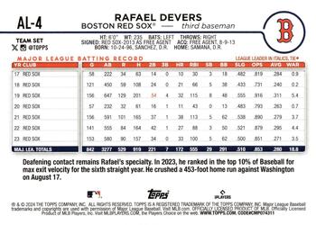 2024 Topps Stars of the American League #AL-4 Rafael Devers Back