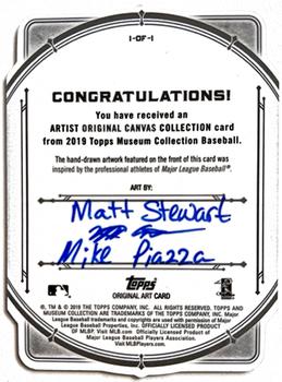 2019 Topps Museum Collection - Canvas Collection Originals Shaped Sketches #NNO Mike Piazza Back