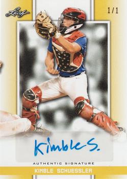 2019 Leaf Perfect Game National Showcase - Yellow Blank Back Proof #BA-KS2 Kimble Schuessler Front