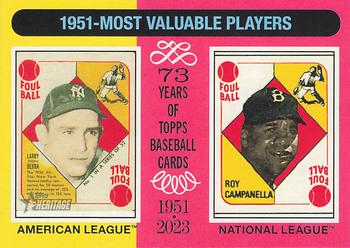 2024 Topps Heritage Mini #189 1951 MVPs (Yogi Berra / Roy Campanella) Front