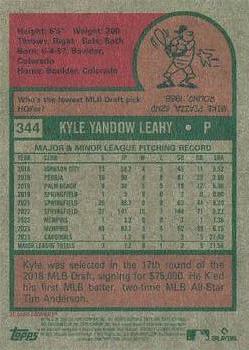 2024 Topps Heritage Mini #344 Kyle Leahy Back