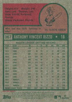 2024 Topps Heritage Mini #367 Anthony Rizzo Back